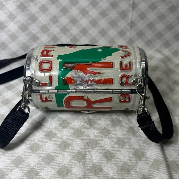 Rare Little Earth Florida License Plate Harley Davidson Barrel Purse Handbag - Picture 4 of 8